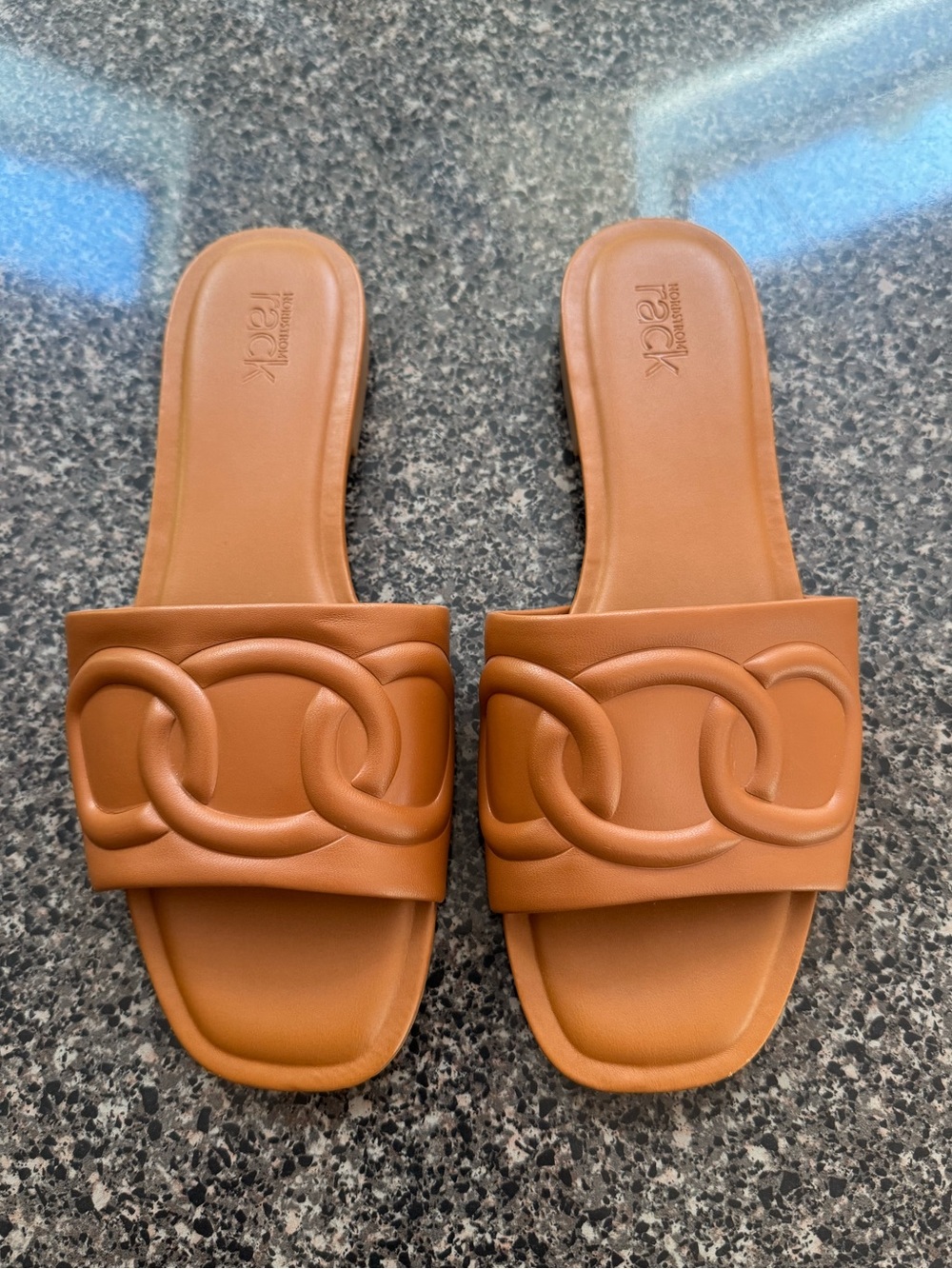Nordstrom Rack Women’s Cheyenne Flat Sandal - Size 8 - Tan Toffee